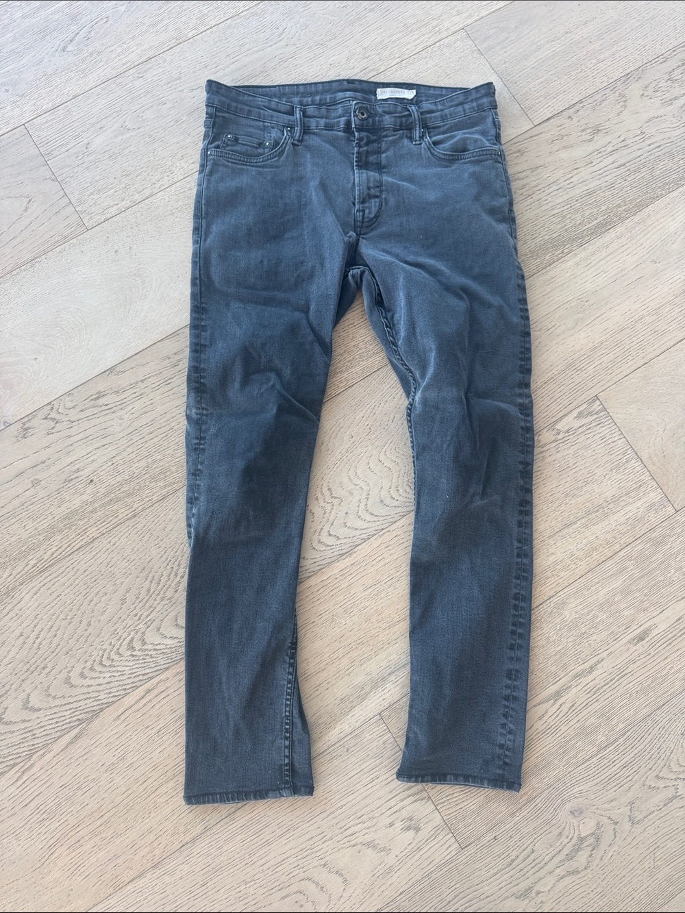 AllSaints Men's Skinny Jeans in Washed Charcoal